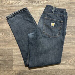 Carhartt Jeans 34x32 Holter Relaxed Fit Jeans Denim 101483 Dark Wash Heavyweight